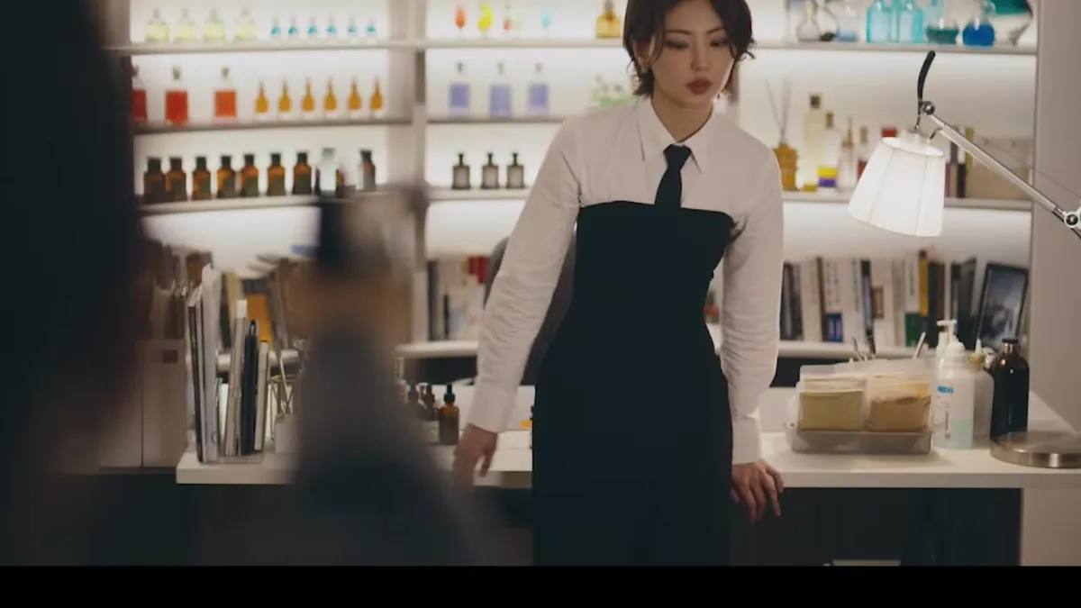 コン・ヒョジン、研究室で決意に満ちた表情を見せる――wavveの映像から