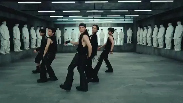 TNX members perform on the set of 'Die Another Day' music video