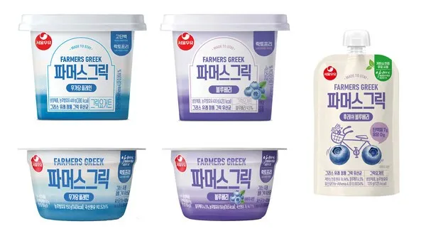 Images of Seoul Milk Cooperative's Farmer's Greek 5-Product Lineup (Photo provided by Seoul Milk Cooperative)