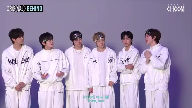 Koi Kids members stand together during behind-the-scenes filming in official STUDIO CHOOM YouTube video
