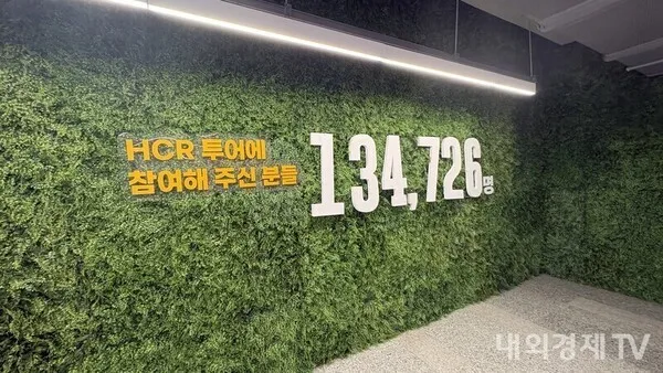 Số lượng người tham gia tích lũy của tour HCR tính đến ngày 14 vừa qua (Ảnh: Naeoe Gyeongje TV)
