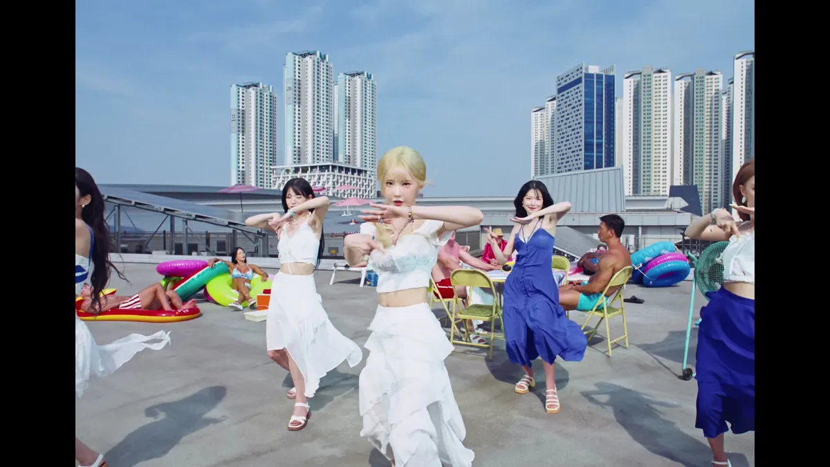 fromis_9 showcases rooftop choreography in 'Vitamin ME' music video