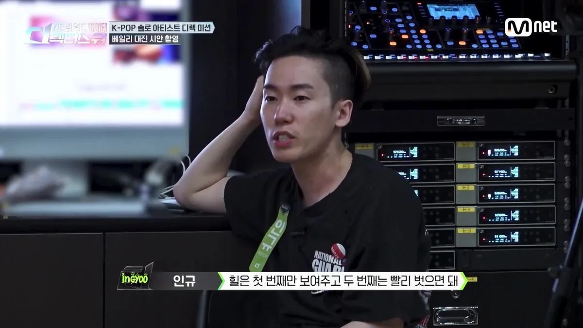 In-gyu lost in thought on the filming set