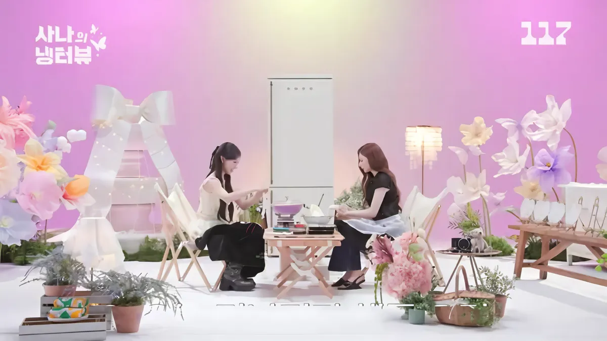 TWICE Sana and RESCENE Minami Sit Down for a Conversation on Sana's 'Naeng-terview' Set