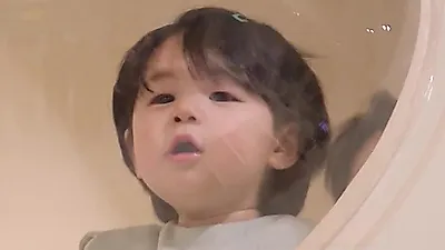Haru conquers climbing challenge and enjoys water play