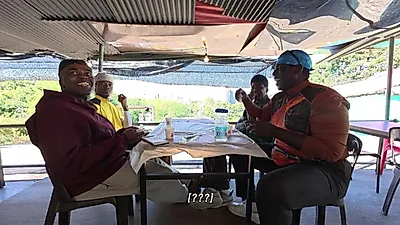 Jonathan and members hike 160m mountain while discussing name origins