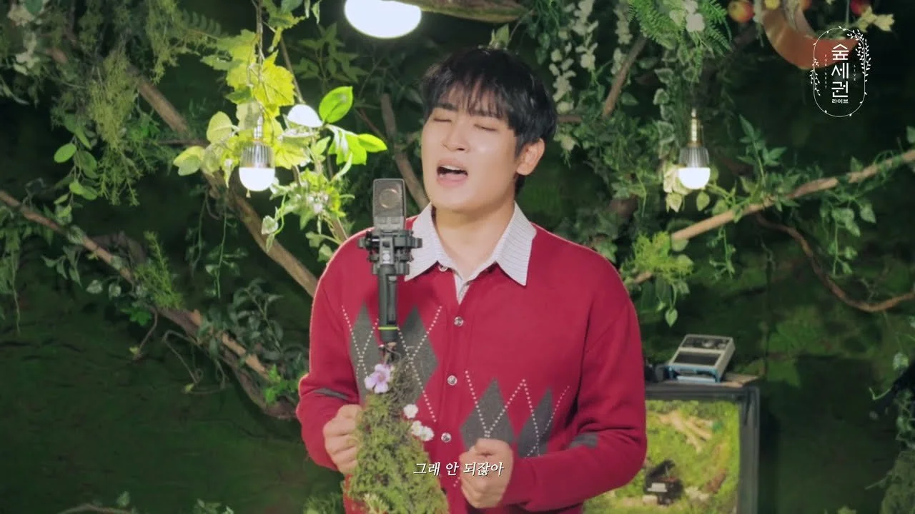 Parc Jae Jung recreates 'The End of the Season', containing melodies from his military days, in a forest live performance