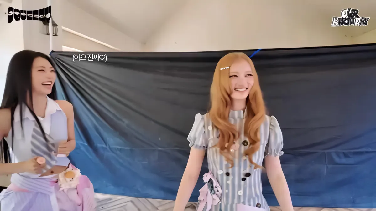 Our Birthday Members Laughing on the Set of SQUEEZY Music Video Behind-the-Scenes